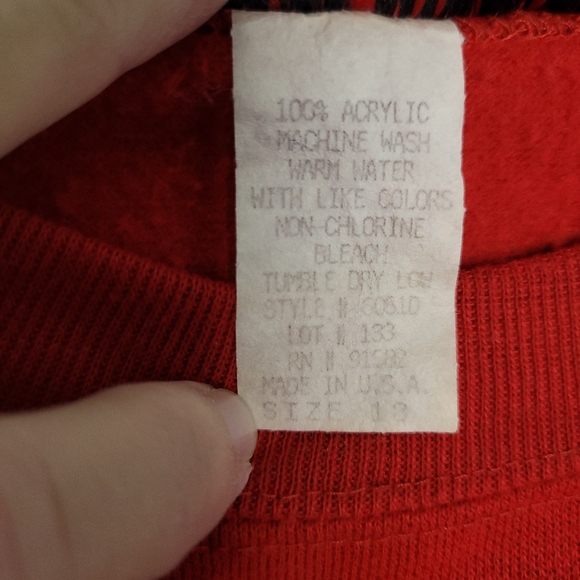 MICHEL NICOLE Vintage Women's Fleece Lined Christmas Sweatshirt Size 18 - Picture 12 of 14